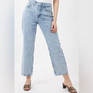 Good American Women’s 90s Duster Straight leg jeans acid wash